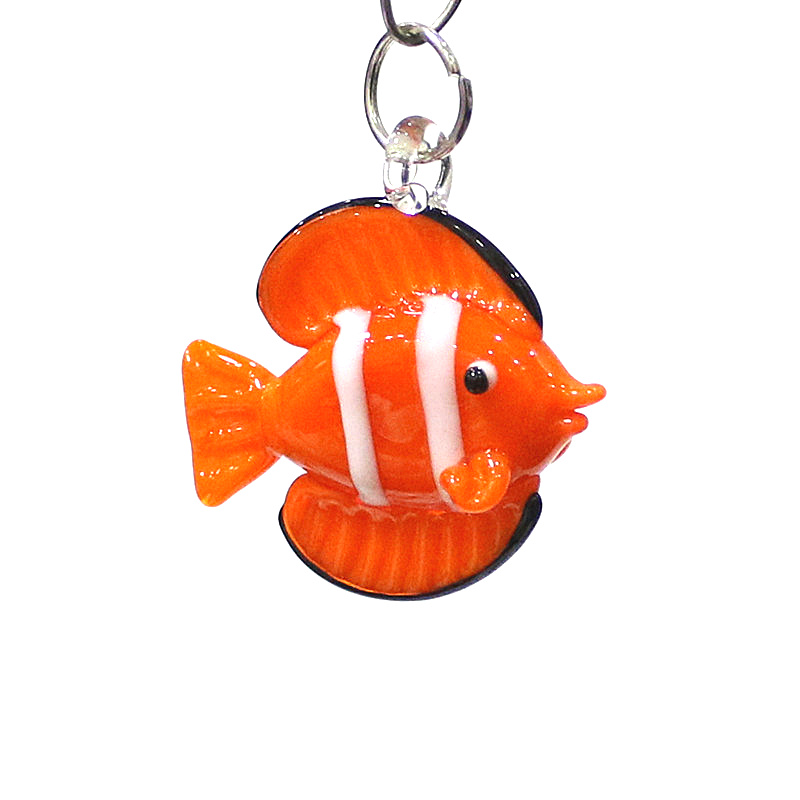 Marine Aquarium Orp - ที่มีสีสันมินิแก้วปลารูปปั้นจี้น่ารักสัตว์ทะเลเสน่ห์เครื่องประดับสำหรับเครื่องประดับ DIY สร้อยคอสร้อยข้อมือทำอุปกรณ์เสริมหรือเครื่องประดับพิพิธภัณฑ์สัตว์น้ำ