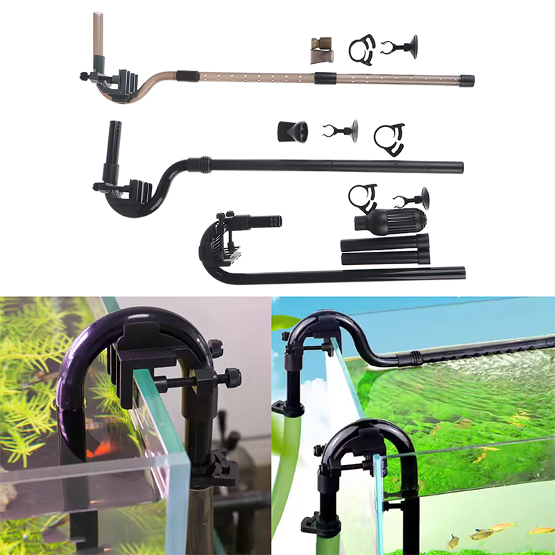 Marine Aquarium Overflow - ชุดอุปกรณ์ท่อกรองน้ำพลาสติกสำหรับตู้ปลา 1 ชุด พร้อมท่อส่งน้ำเข้า-ออก สำหรับกรองภายนอก อุปกรณ์เสริมสำหรับตู้ปลา