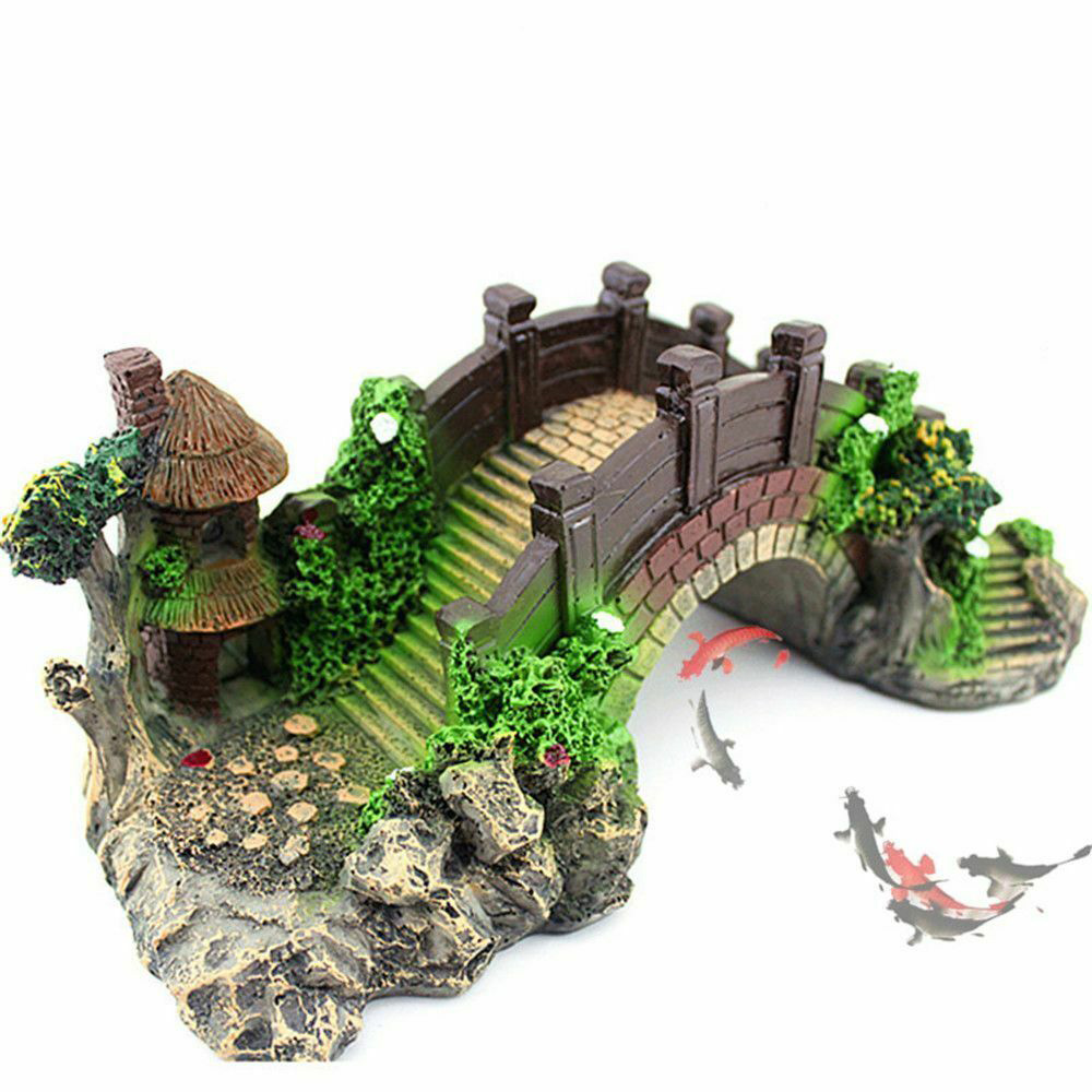 Marine Aquarium For Sale - อุปกรณ์ตู้ปลา Arbor ต้นไม้ปลอมภูมิทัศน์เครื่องประดับถังปลาประดิษฐ์สะพาน Rockery เรซิ่น Aquarium