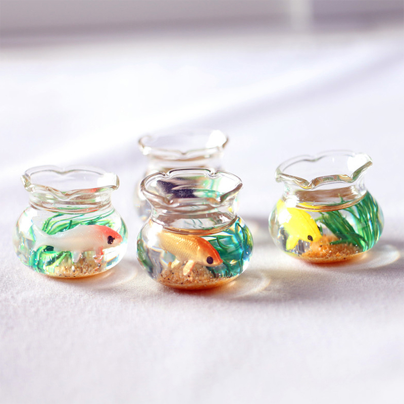 Aquarium Marine Fish - ของตกแต่งบ้าน ของเล่นตกแต่งบ้านตุ๊กตา ตู้ปลาตุ๊กตา ตู้ปลาแก้วจิ๋วสำหรับบ้านตุ๊กตา กล่องอเนกประสงค์