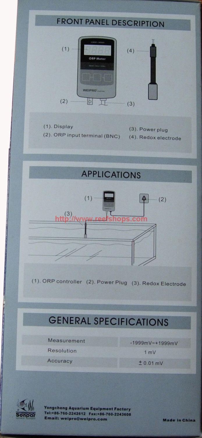 เครื่องวัดค่า ORP สำหรับตู้ปลา - Marine Aquarium Orp บทวิจารณ์และราคา