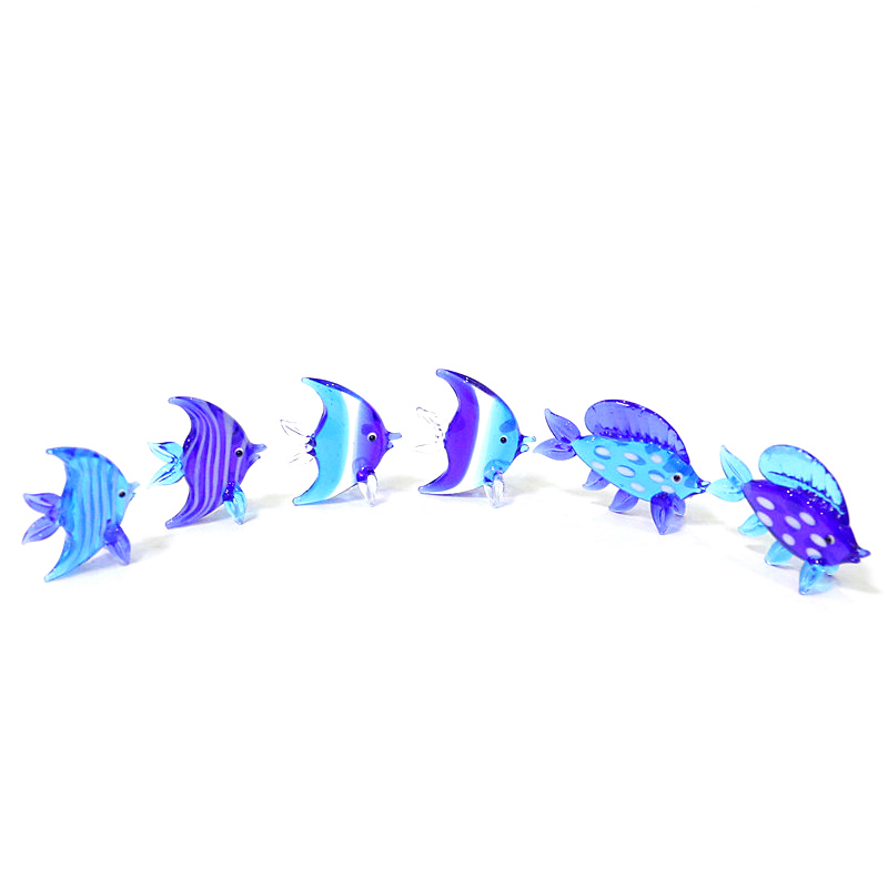 2 ชิ้น ปลาทะเลแก้วมูราโน่สีฟ้า - Marine Aquarium Orp บทวิจารณ์และราคา