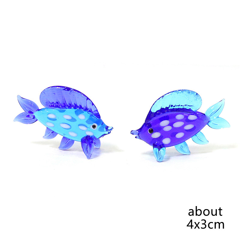 2 ชิ้น ปลาทะเลแก้วมูราโน่สีฟ้า - Marine Aquarium Orp บทวิจารณ์และราคา
